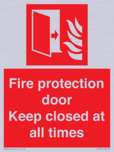 Fire protection door Keep closed at all times